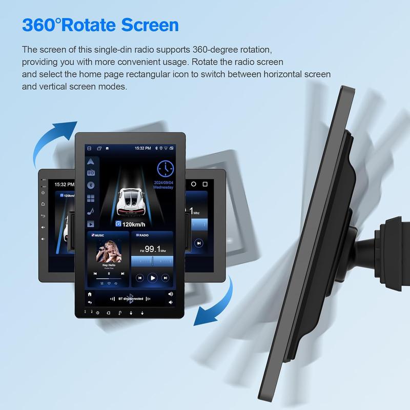 Haudio 10.1” Rotatable Android Car Stereo | Wireless CarPlay