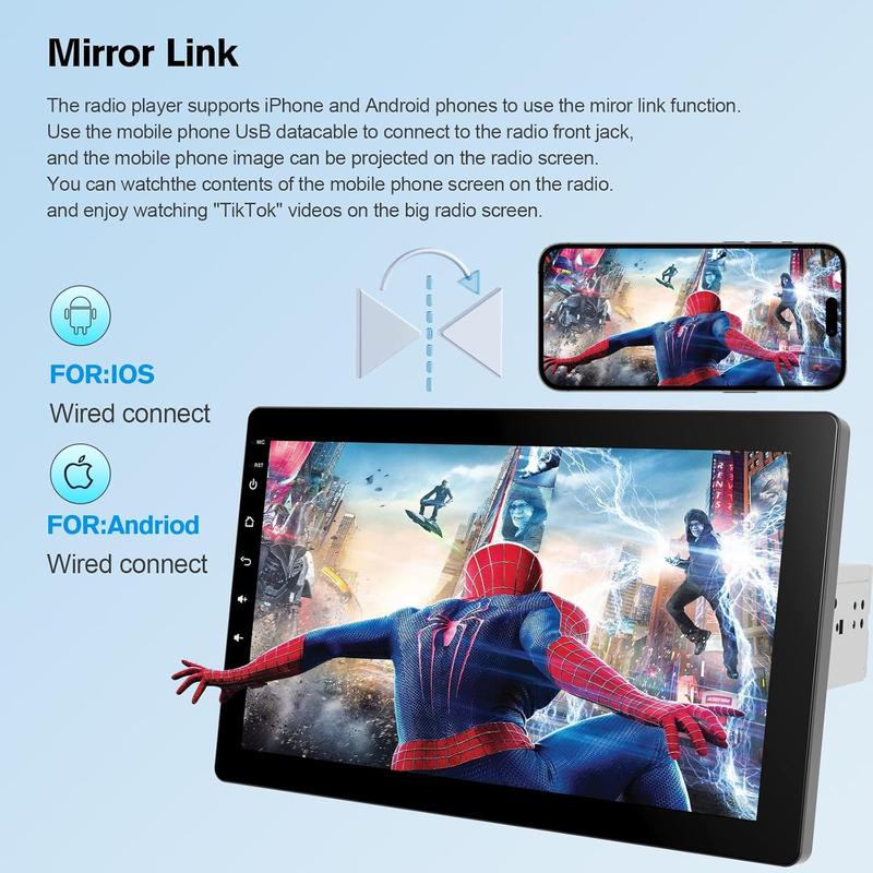 Haudio 10.1” Rotatable Android Car Stereo | Wireless CarPlay