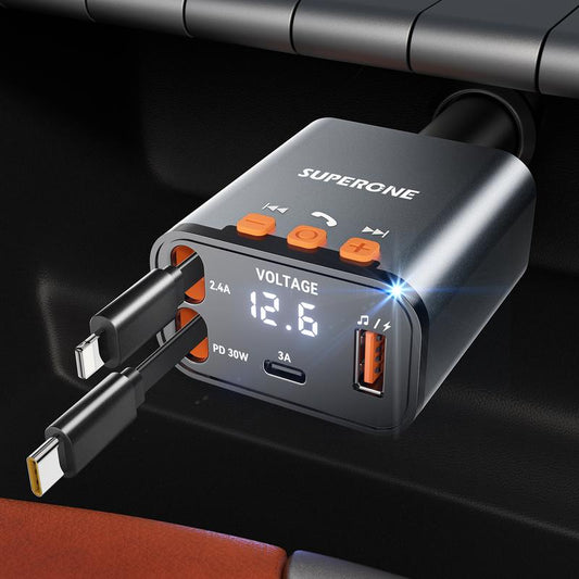 SUPERONE Bluetooth 5.3 FM Transmitter Car Adapter